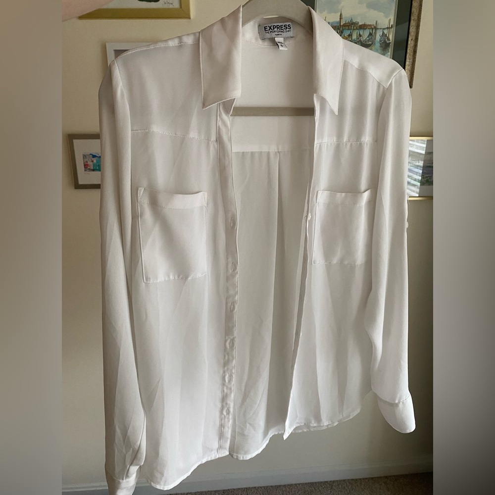 Express Portofino white blouse size Small